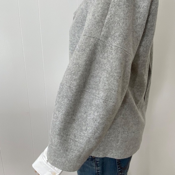 Laundry Shelli Segal wool blend double breast collared jacket light mixed grey - Picture 8 of 14